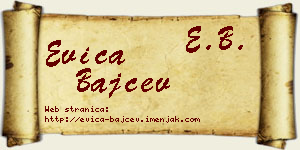Evica Bajčev vizit kartica